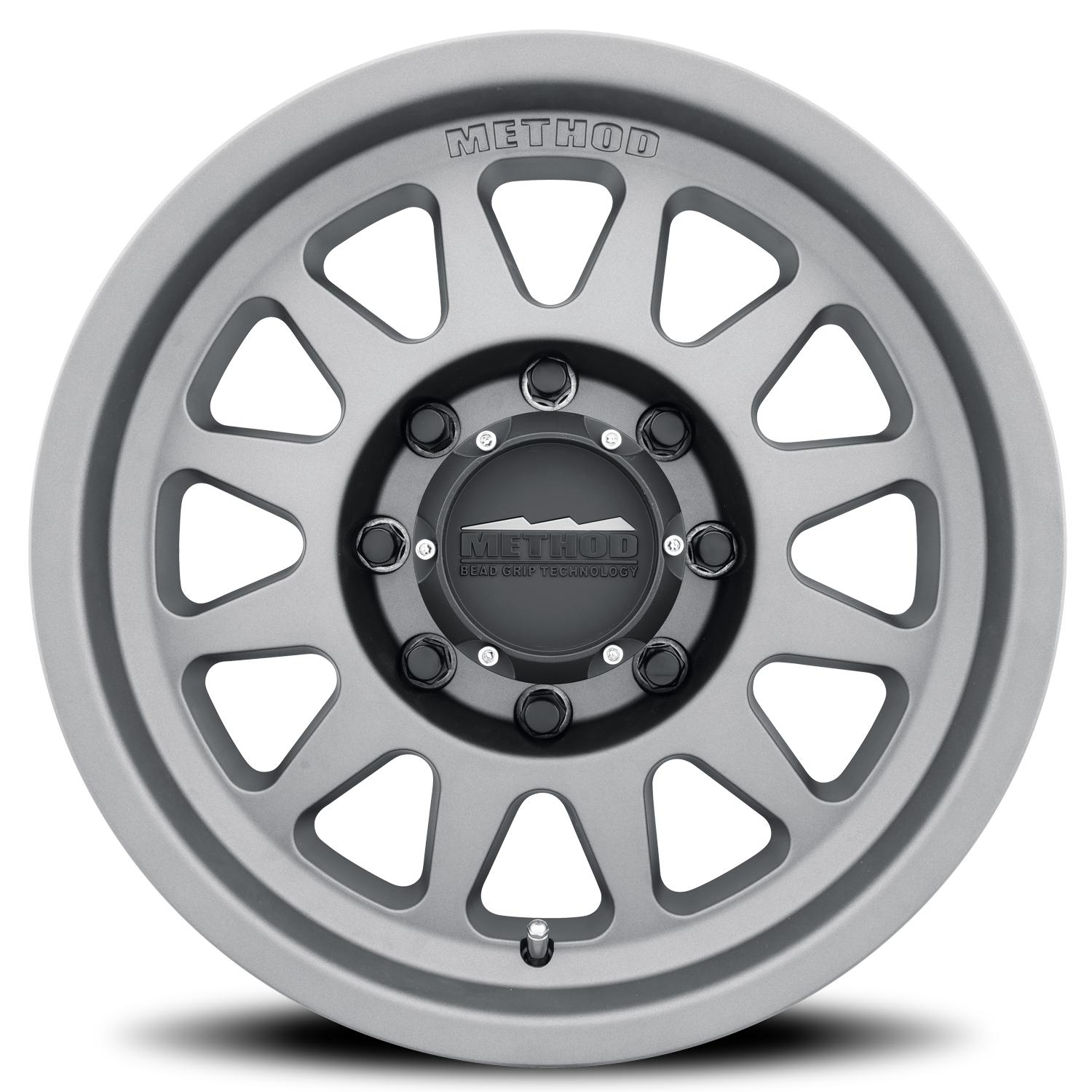 Aluminum Wheels 17x9 Bead Grip MR704 Bolt Pattern 8 On 180 Offset 18 Lip Size 1.77 Titanium SL Method