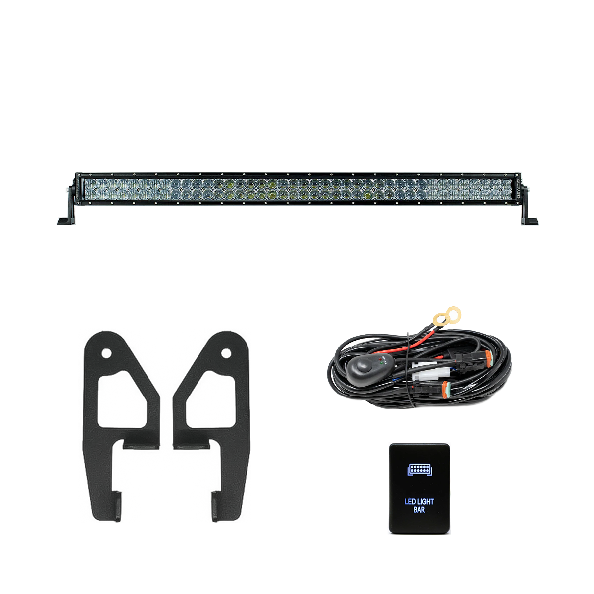 Premium Roof Rack Front Light Bar Kit for 2005-2023 Toyota Tacoma