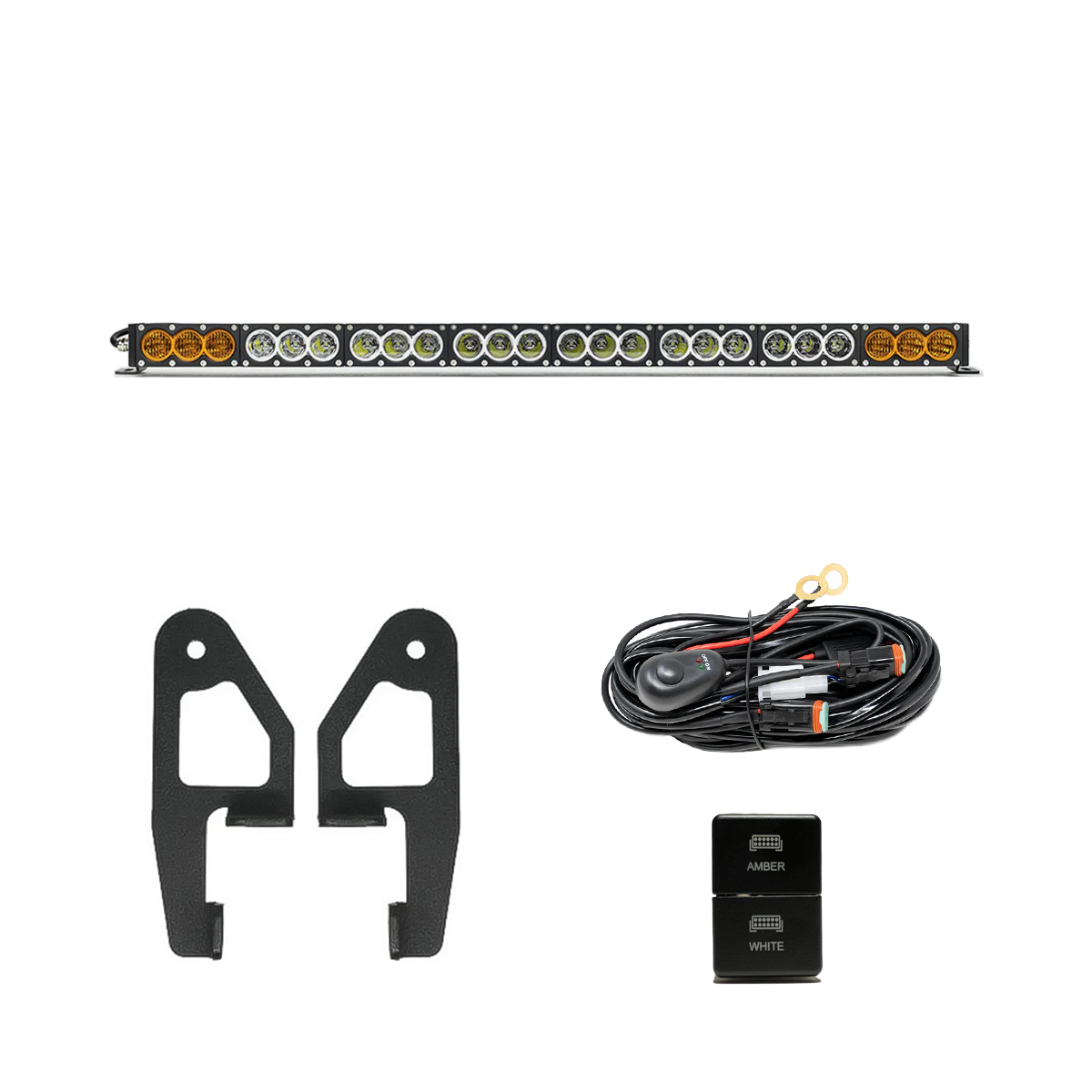 Premium Roof Rack Front Light Bar Kit for 2005-2023 Toyota Tacoma