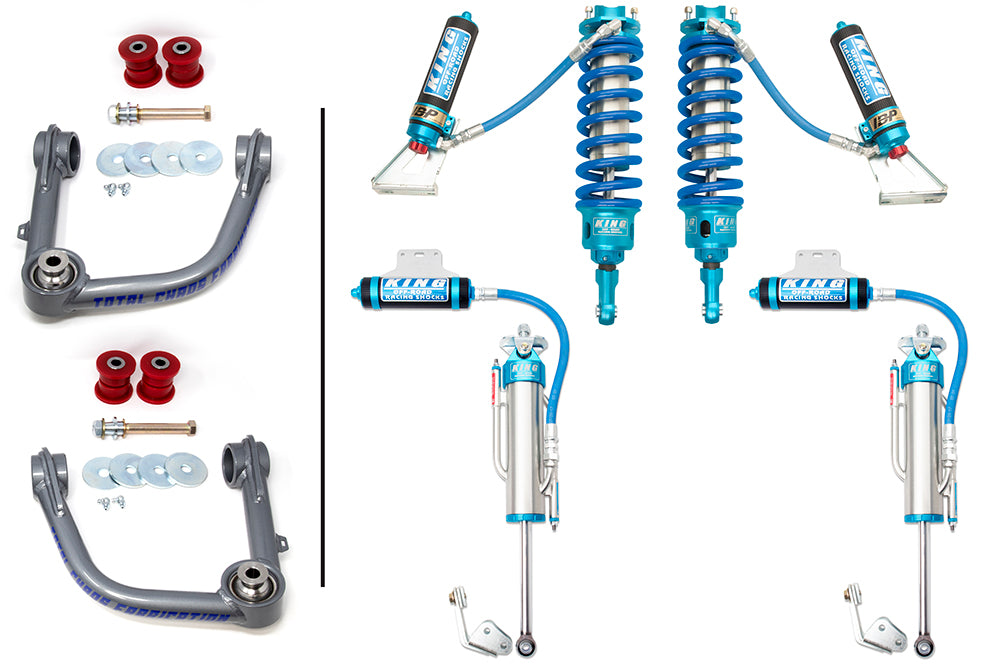 LIFT KIT W/ FRONT & REAR 3.0 INCH DIAMETER ADJUSTABLE KING SHOCKS - 3RD GEN TACOMA