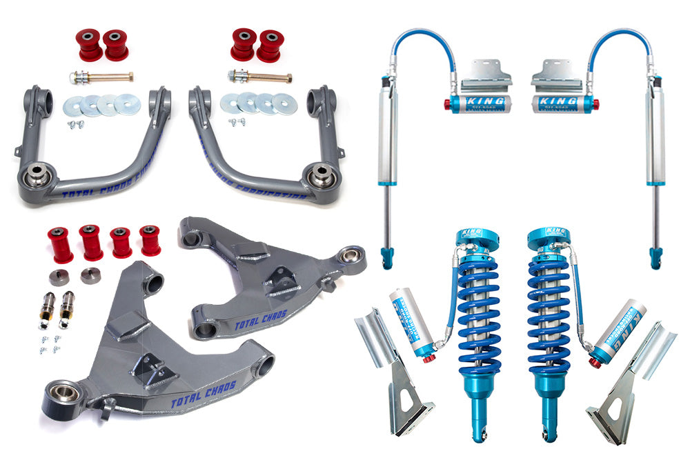 MID TRAVEL LIFT KIT W/ FRONT & REAR 2.5 INCH DIAMETER ADJUSTABLE KING SHOCKS - 3RD GEN TACOMA