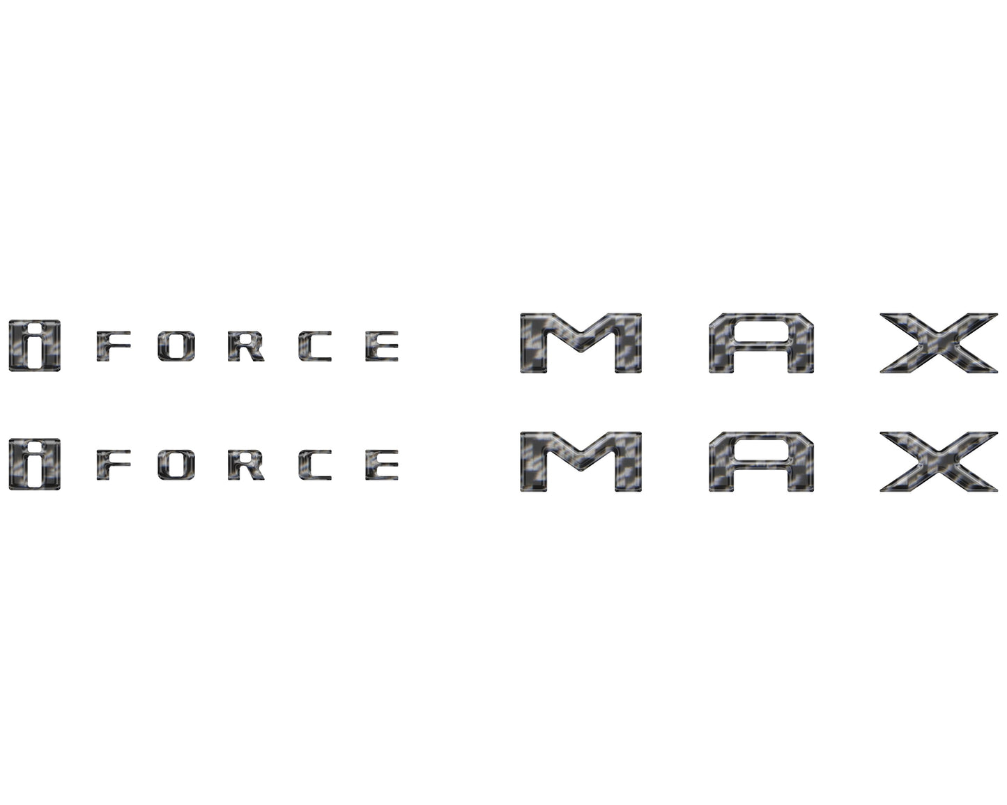 I Force Max Hood Louver Letter Overlays Fits 2022-2024 Toyota Tundra