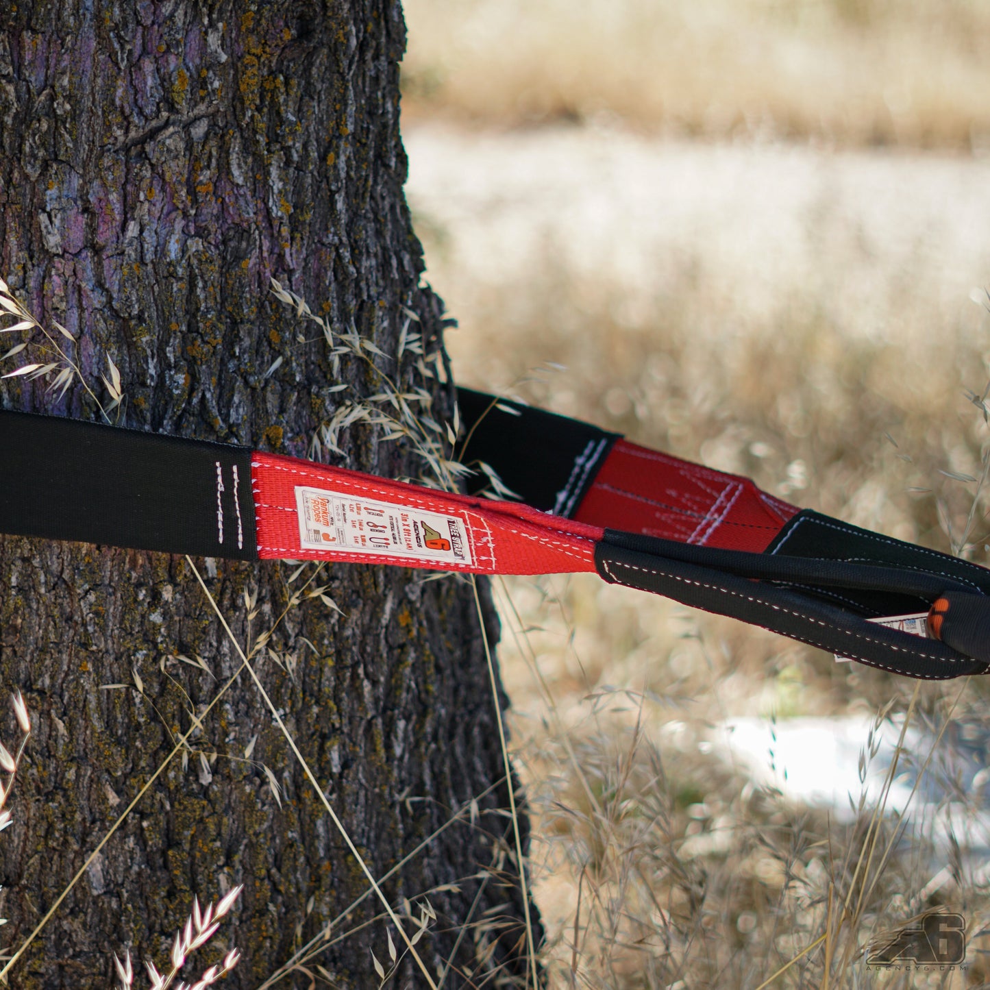 Agency 6 Tree Saver Strap - 8 Foot x 3 Inch - Made in The USA - Heavy Duty Low Stretch Webbing - 46,500lb Minimum Test Strength - Offroad Recovery and Towing
