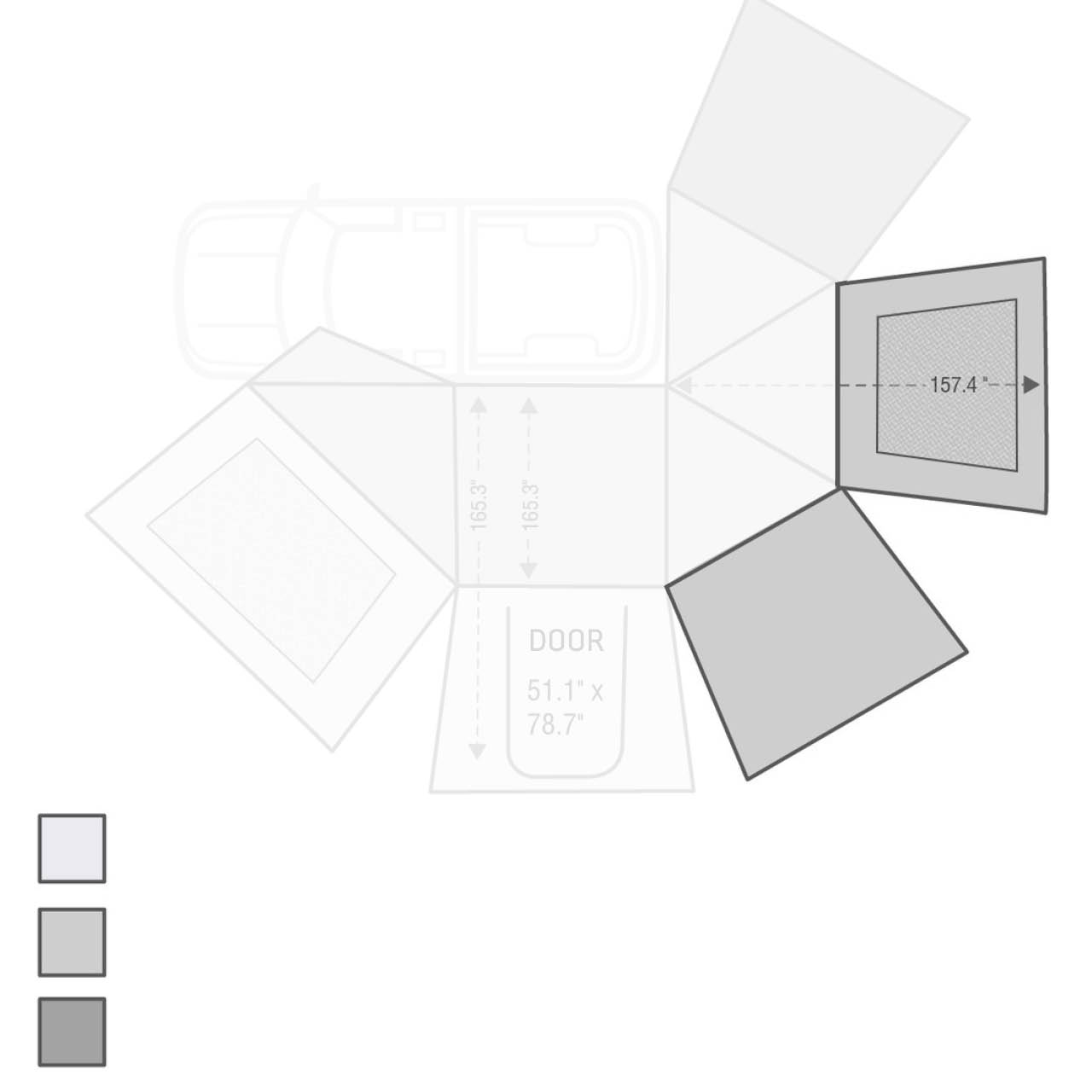 270 Awning Wall With Window - Nomadic Awning 270 Side Wall 2 OVS