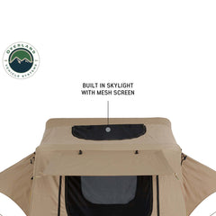 LD TMBK 3 Roof Top Tent With Annex - Tan Base With Green Rain Fly, Black Aluminum Base, Black Ladder OVS