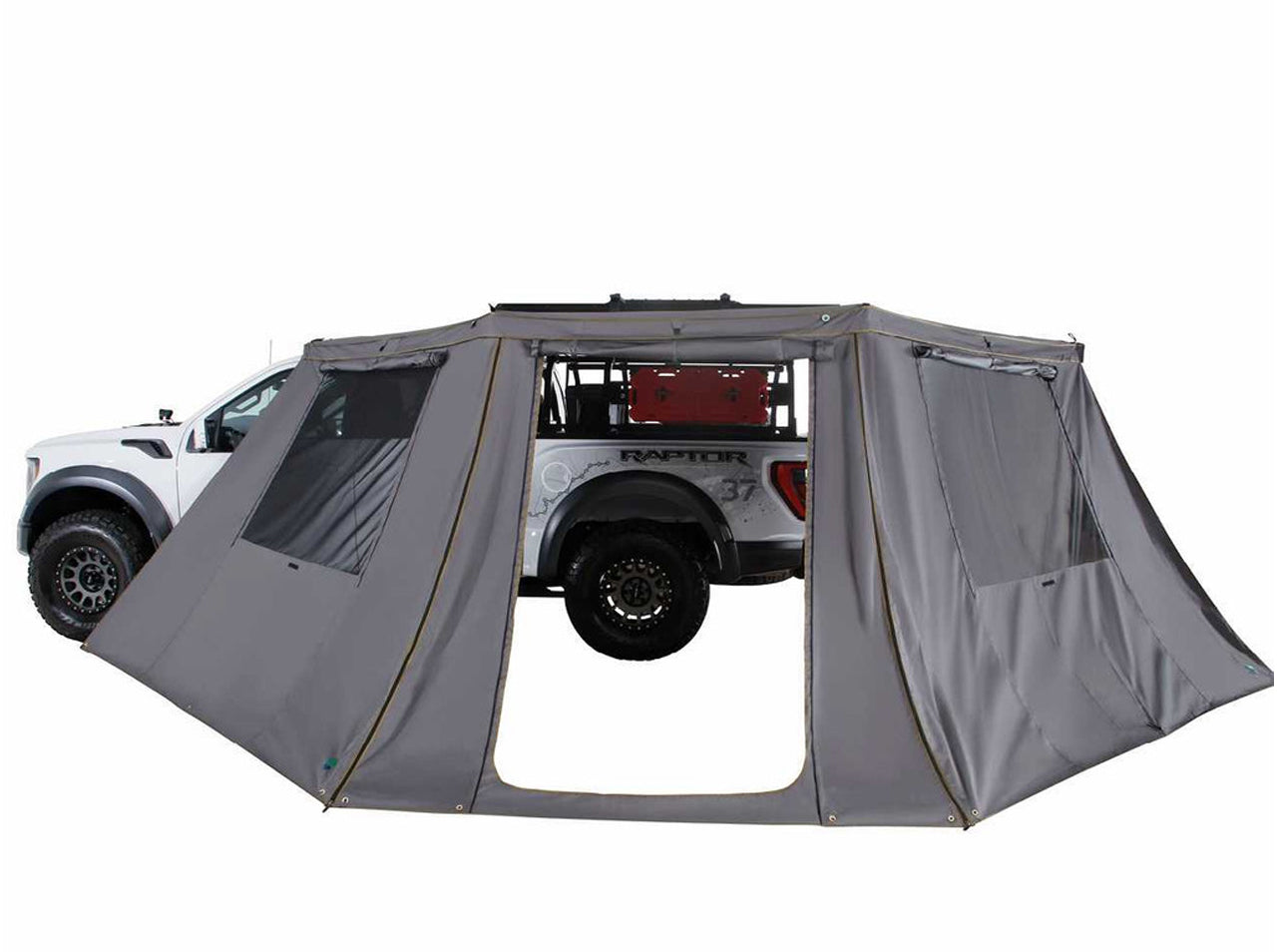 HD Nomadic 180 LTE Awning Wall, Universal, Grey Body, Green Trim W/Storage Bag