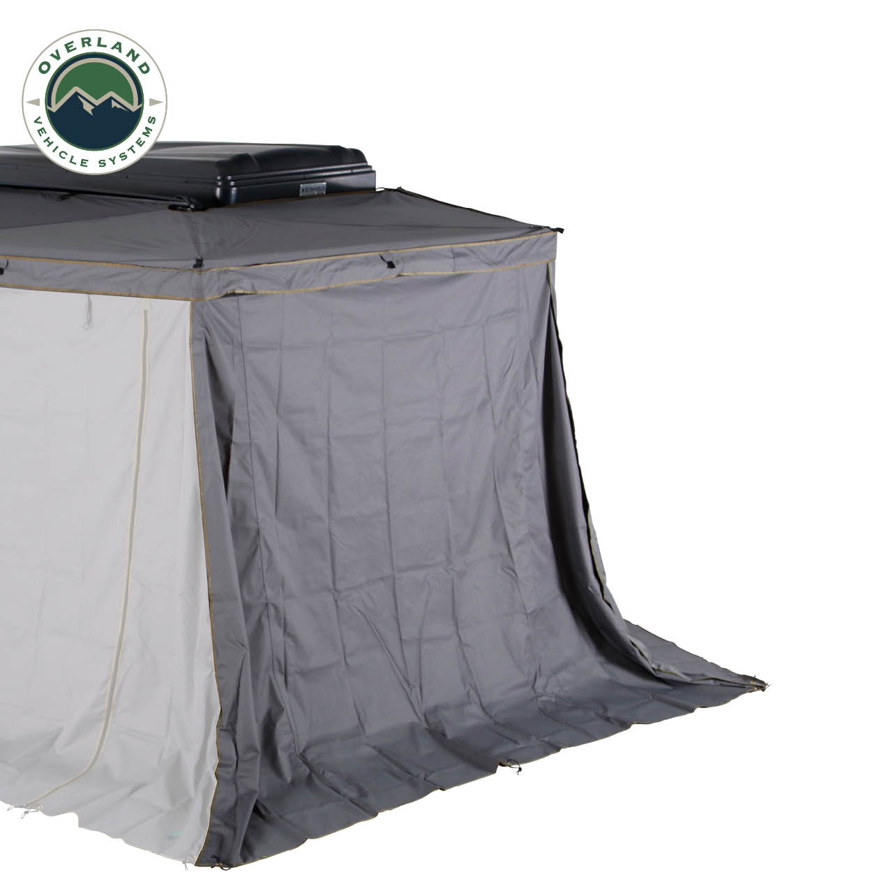 HD Nomadic 270 LTE - Awning Walls 3 and 4 Driver Side, Grey Body, Green Trim W/Storage Bag