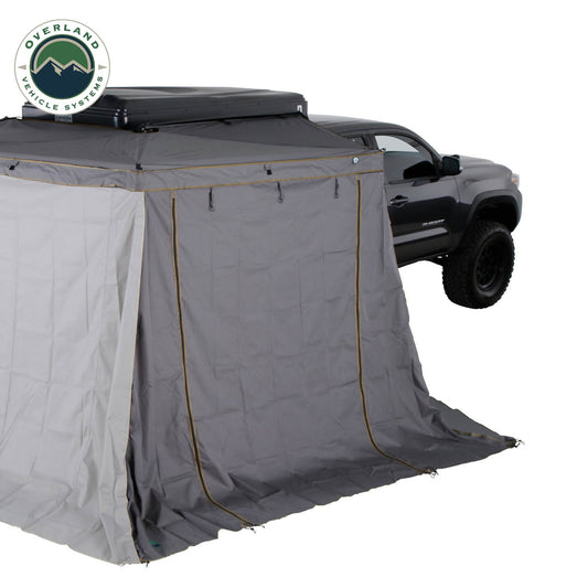 HD Nomadic 270 LTE - Awning Walls 1 and 2 Passenger Side, Grey Body, Green Trim W/Storage Bag