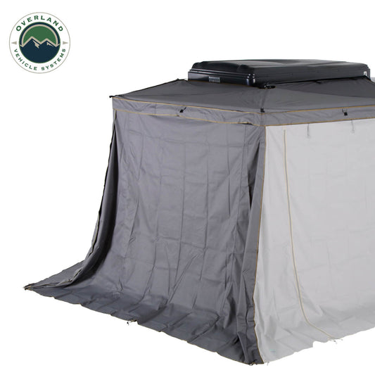 HD Nomadic 270 LTE - Awning Walls 3 and 4 Passenger Side, Grey Body, Green Trim W/Storage Bag