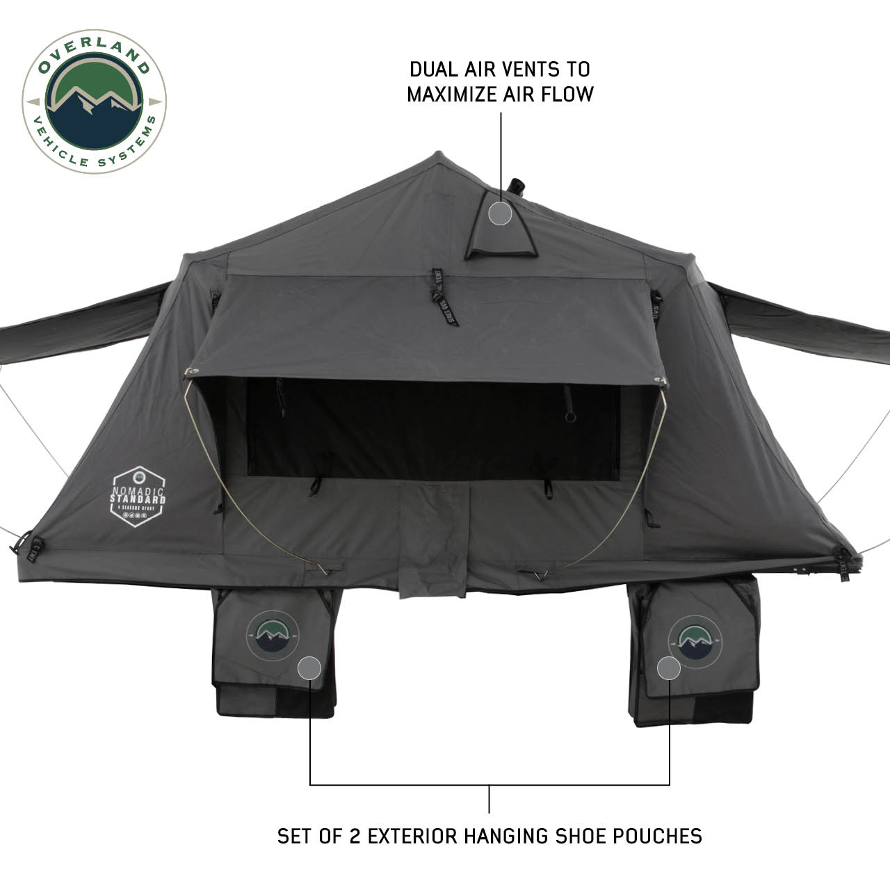 Nomadic 2 Standard Roof Top Tent Roof Top Tent 2 Person OVS