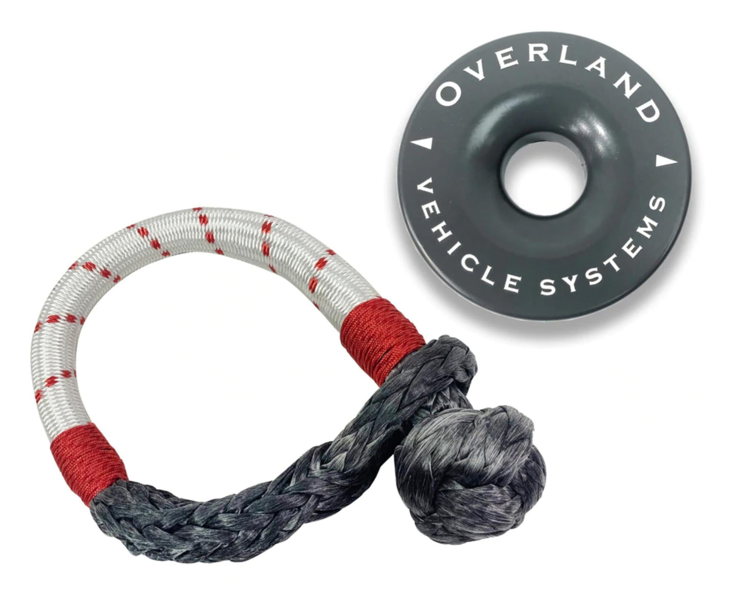 Combo Pack Soft Shackle 7/16" 41,000 lb. and Recovery Ring 4.0" 41,000 lb. Gray