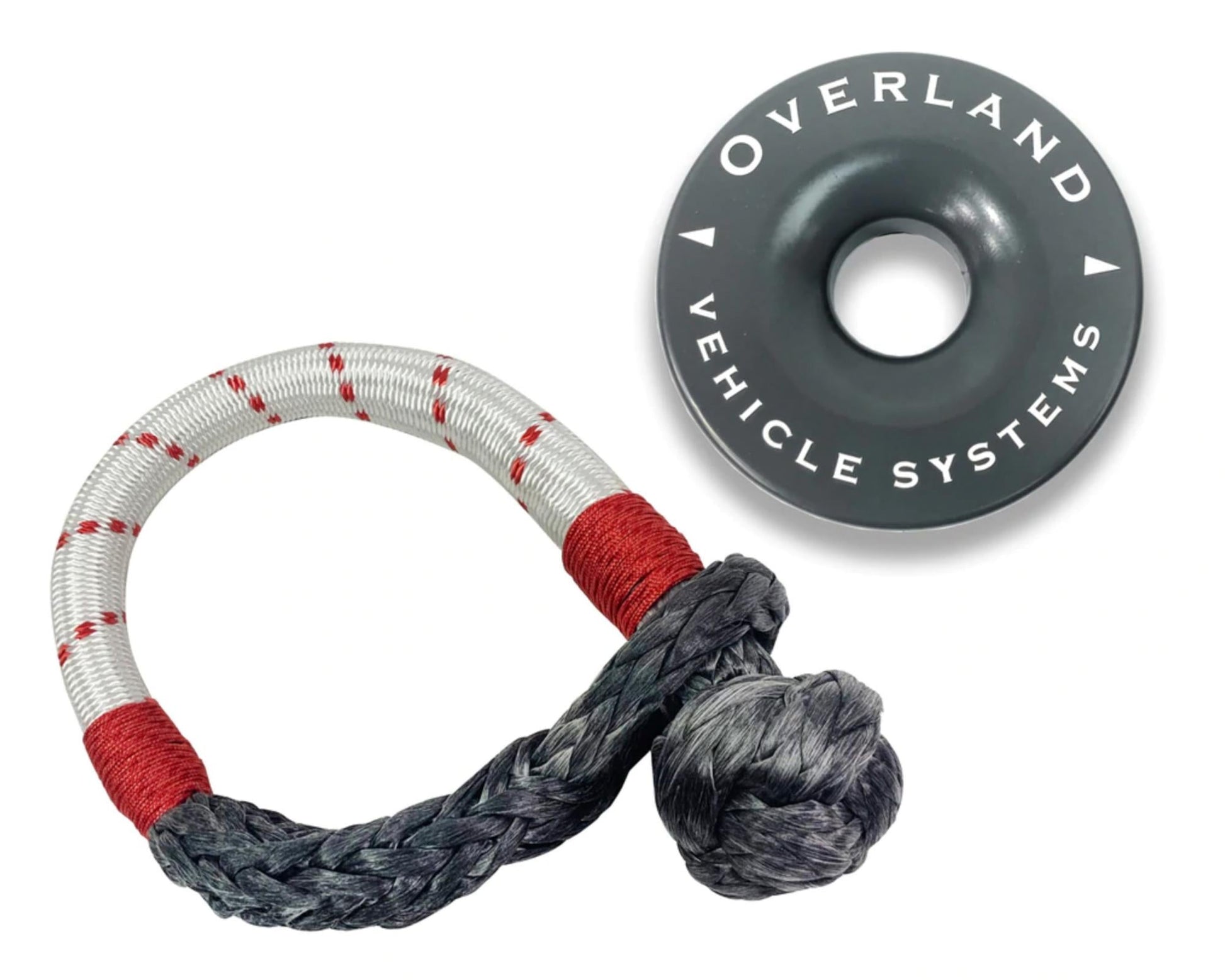 Combo Pack Soft Shackle 7/16" 41,000 lb. and Recovery Ring 4.0" 41,000 lb. Gray