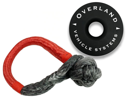 Combo Pack Soft Shackle 5/8" 44,500 lb. and Recovery Ring 6.25" 45,000 lb. Black