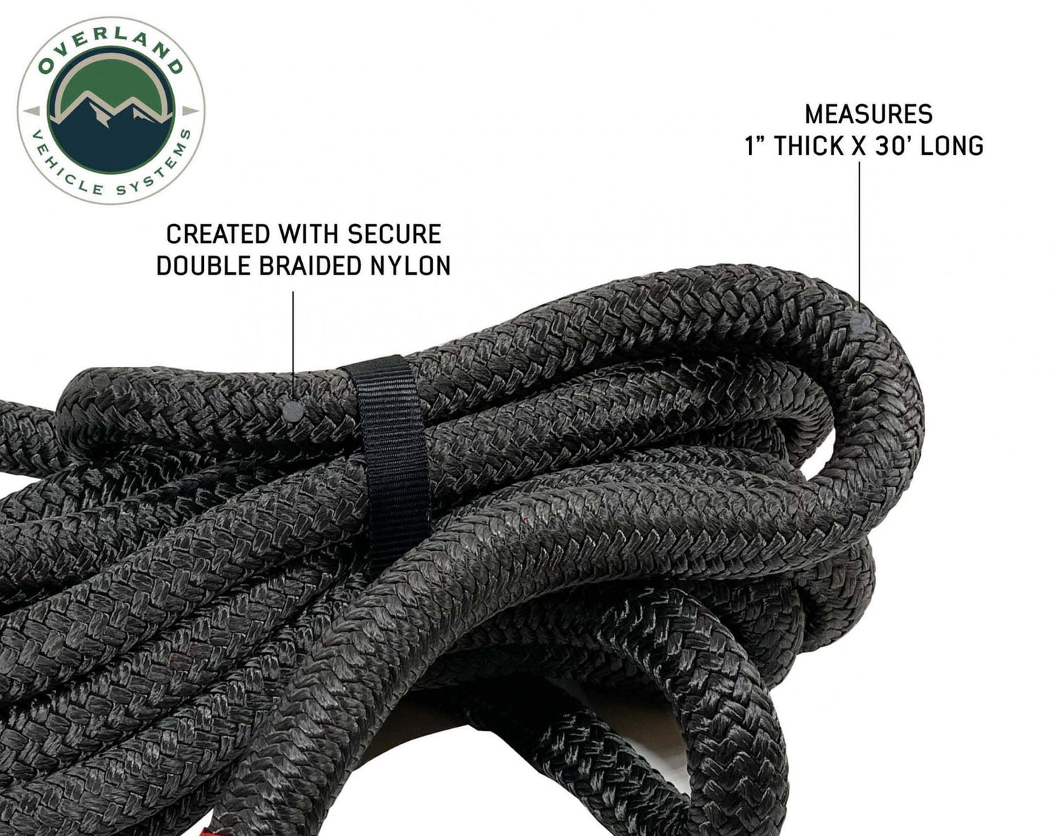 Brute Kinetic Rope Recovery Strap 1 x 30 Foot 30 Percent Stretch OVS