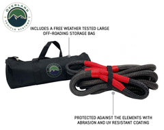 Brute Kinetic Rope Recovery Strap 1 x 30 Foot 30 Percent Stretch OVS