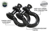 Recovery Shackle 19010201 3/4 4.75 Ton Black Sold In Pairs OVS