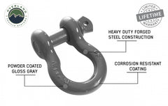 Buy OVS Recovery Shackle D Ring 3/4 Inch 4.75 Ton Grey OVS
