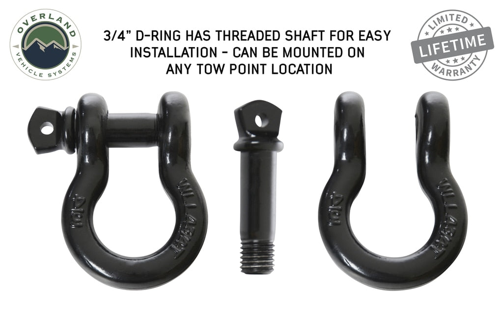 Recovery Shackle 19019901 3/4 4.75 Ton Black OVS