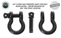 Recovery Shackle 19019901 3/4 4.75 Ton Black OVS