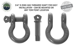 Recovery Shackle 3/4 Inch 4.75 Ton - Gray Universal OVS