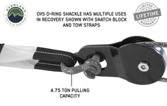 Recovery Shackle 3/4 Inch 4.75 Ton - Gray Universal OVS