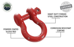 19019904 Recovery Shackle 3/4 Inch 4.75 Ton Red OVS