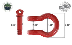 19019904 Recovery Shackle 3/4 Inch 4.75 Ton Red OVS