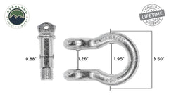 Recovery Shackle 3/4 4.75 Ton Zinc - D Ring Recovery Shackle OVS