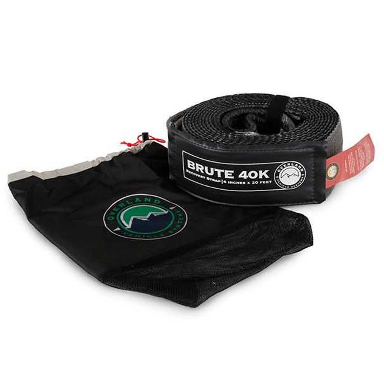 Tow Strap 4" x 20' Gray With Black Ends & Storage Bag