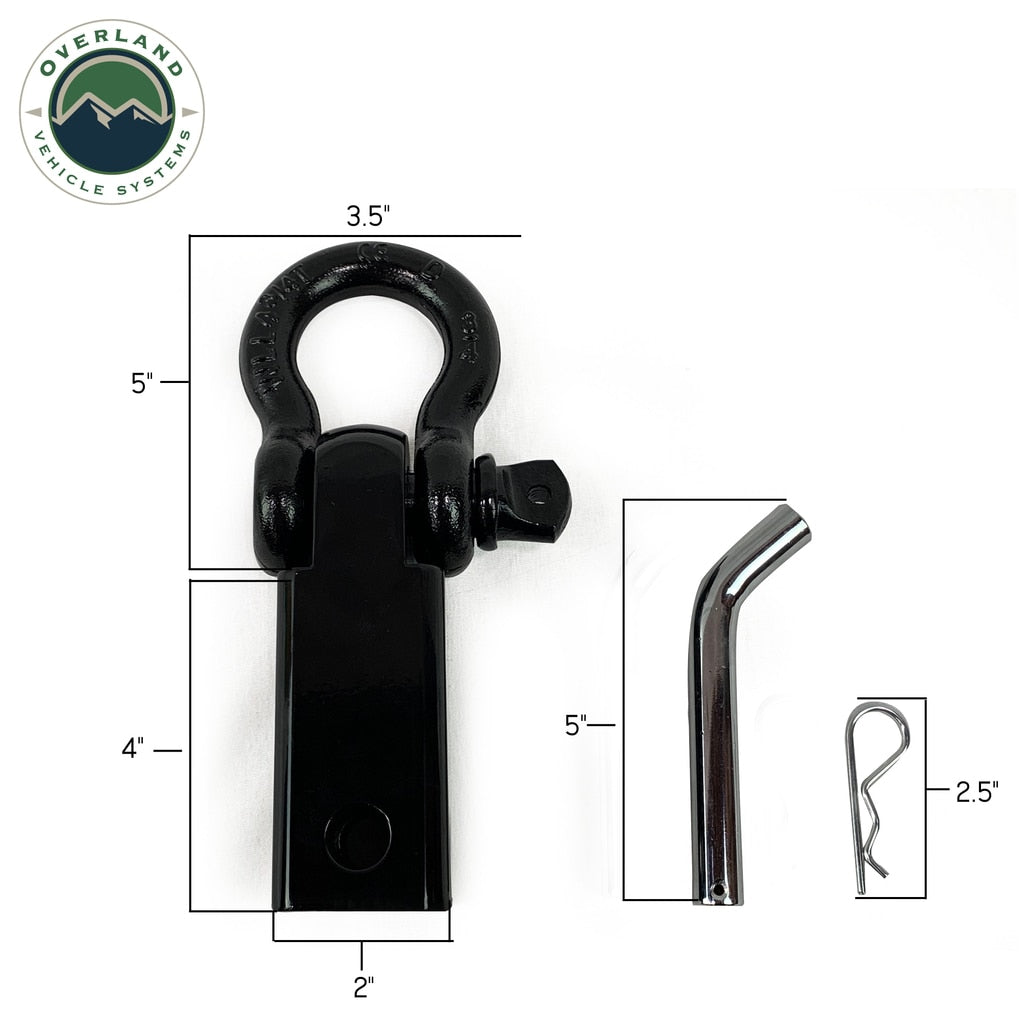 Receiver Hitch D-Ring Receiver Mount Recovery Shackle OVS