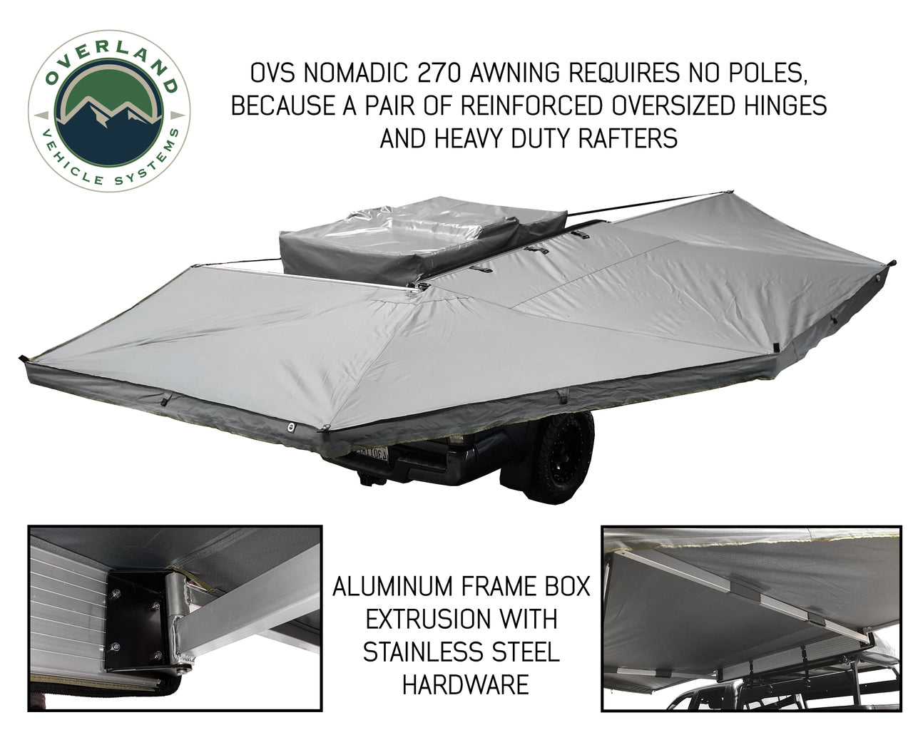 Freestanding 270 Degree Awnings For Mid - High Roofline Vans OVS