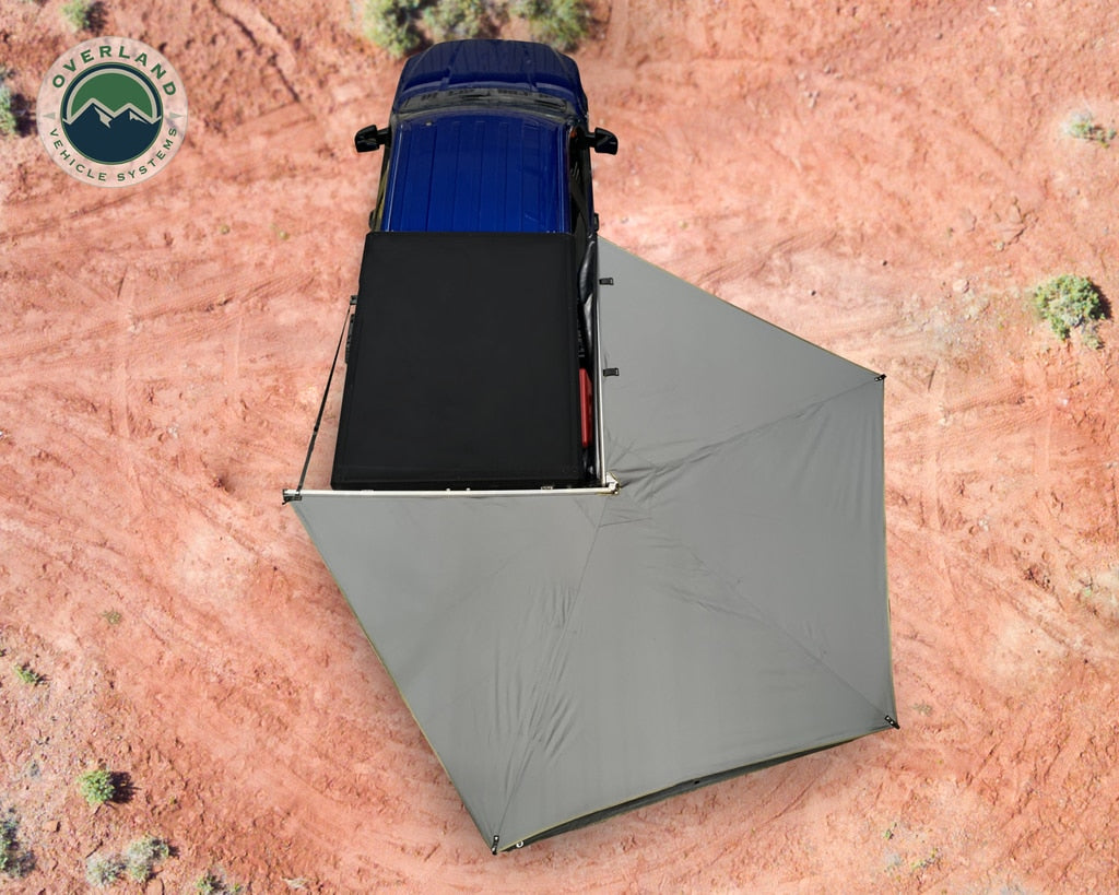 HD Nomadic 270 LT - Awning, Passenger Side, Grey Body, Green Trim W/Black Travel Bag