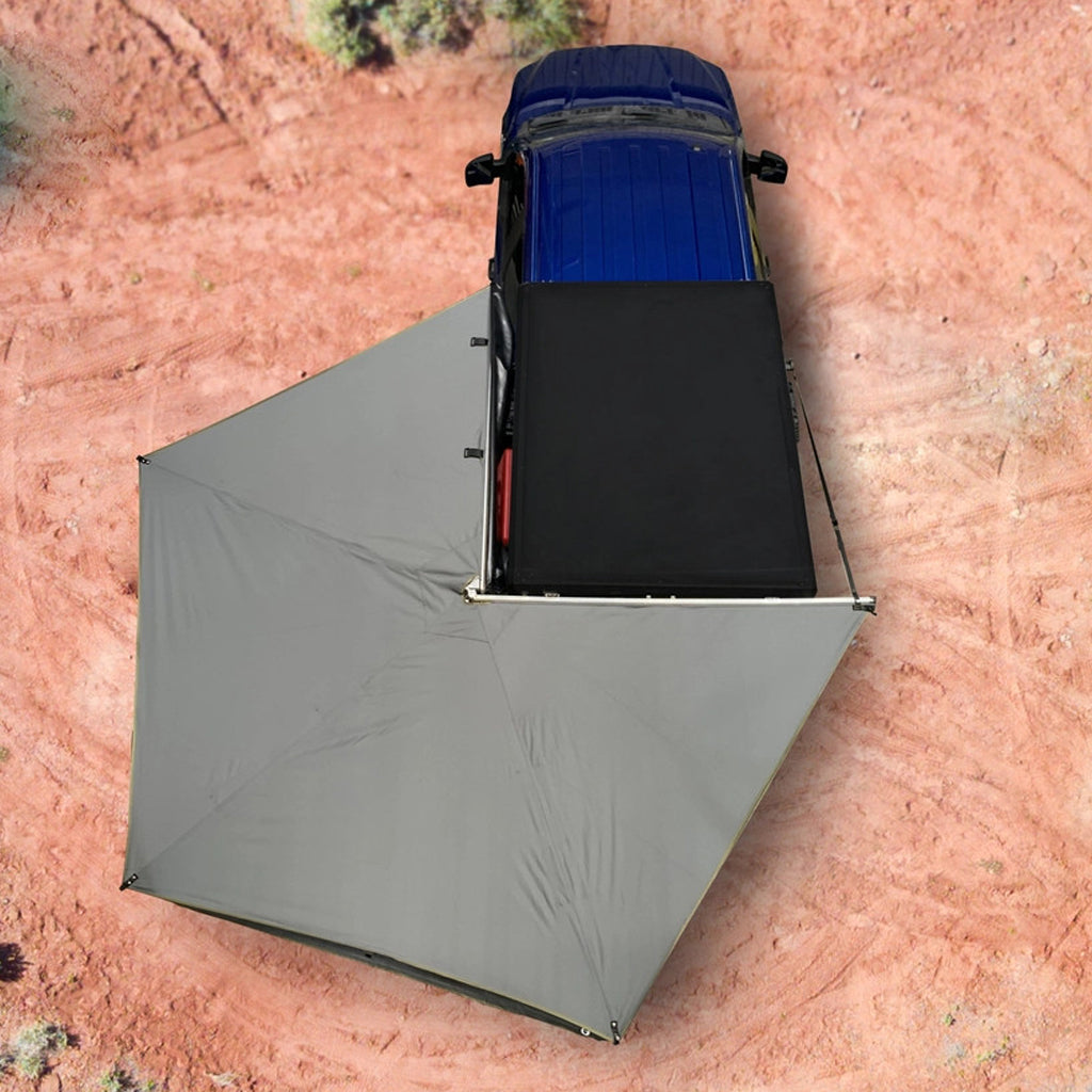 HD Nomadic 270 LT - Awning, Wall 1 & 2, Driver Side, Grey Body, Green Trim W/Black Travel Bag