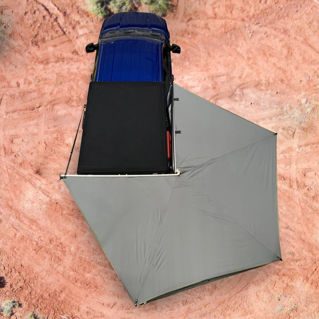 HD Nomadic 270 LT - Awning, Wall 1 & 2, Passenger Side, Grey Body, Green Trim W/Black Travel Bag