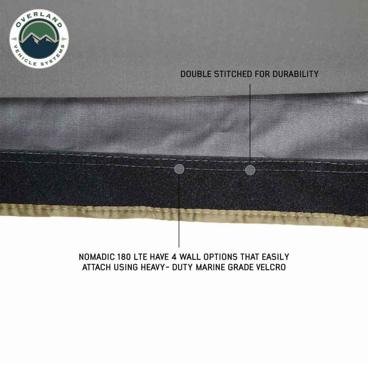 HD Nomadic 180 LTE - Awning, Grey Body, Green Trim and Black Travel Cover OVS