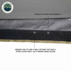 HD Nomadic 180 LTE - Awning, Grey Body, Green Trim and Black Travel Cover OVS