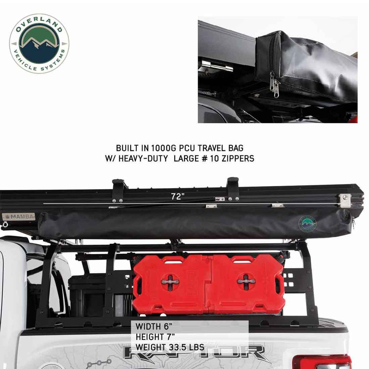 HD Nomadic 180 LTE - Awning, Grey Body, Green Trim and Black Travel Cover OVS