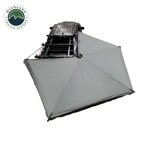 HD Nomadic 270 LTE - Awning, Passenger Side, Grey Body, Green Trim W/Black Travel Cover