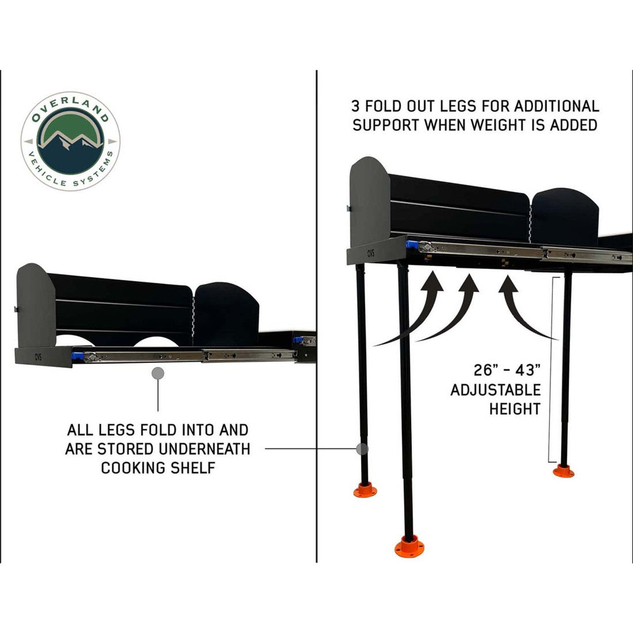 Cargo Box Kitchen With Slide Out Sink, Cooking Shelve and Slide Out Work Station OVS