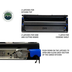 Cargo Box Kitchen With Slide Out Sink, Cooking Shelve and Slide Out Work Station OVS