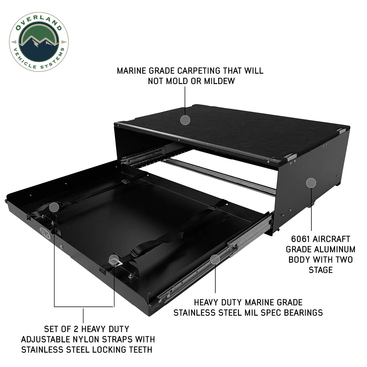 Large Cargo Drawer With Slide Out - Overland Cargo Box OVS