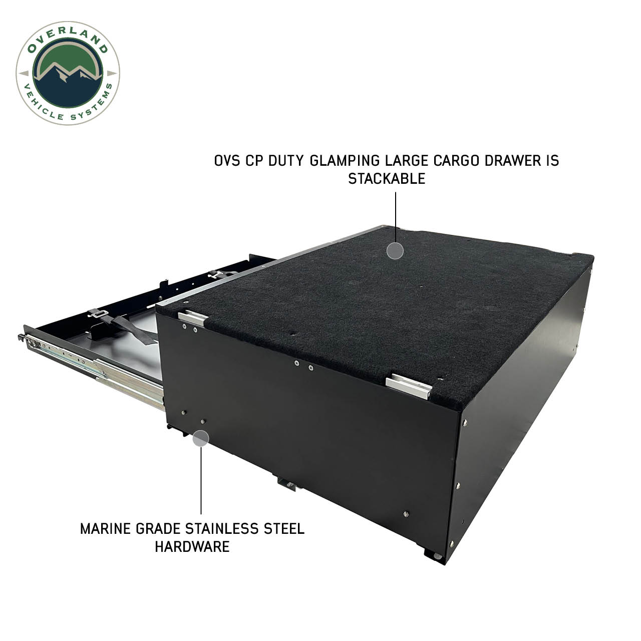Large Cargo Drawer With Slide Out - Overland Cargo Box OVS