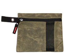 Waxed Canvas - Small Size Utility Bags with Pockets OVS