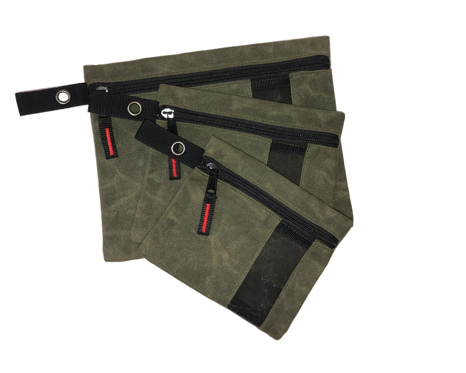 Waxed Canvas - Small Size Utility Bags with Pockets OVS