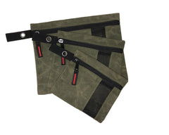 Waxed Canvas - Small Size Utility Bags with Pockets OVS