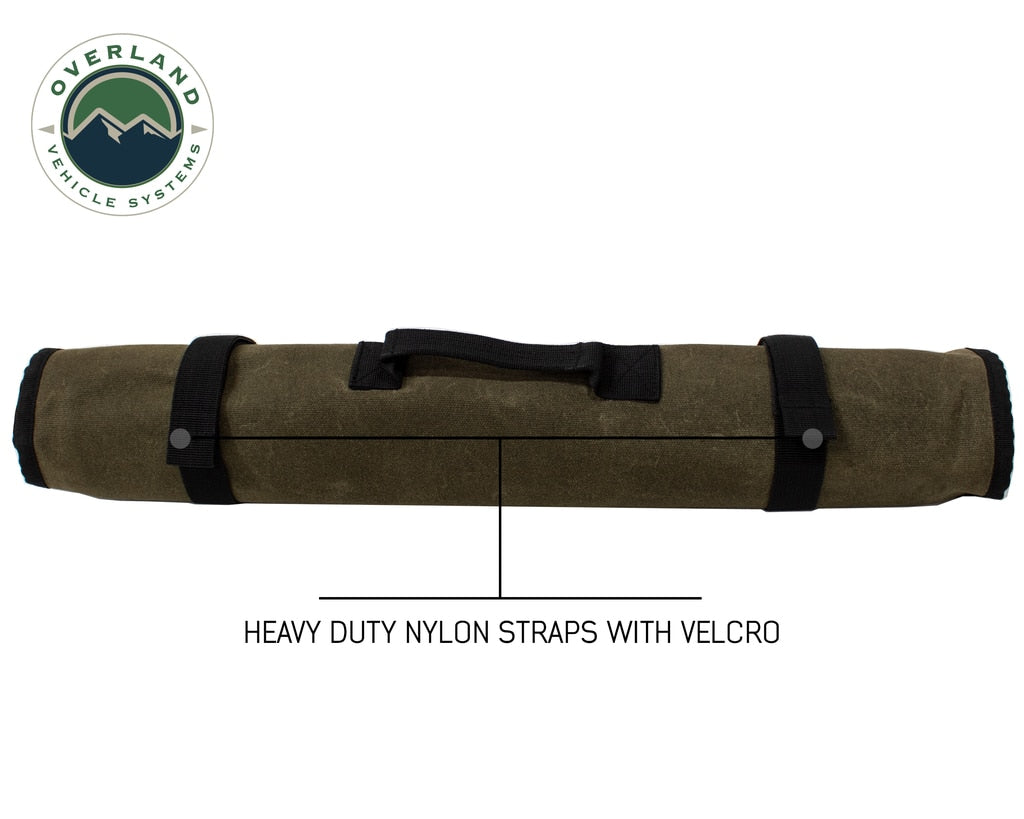 Rolled Bag Socket With Handle And Straps - #16 Waxed Canvas