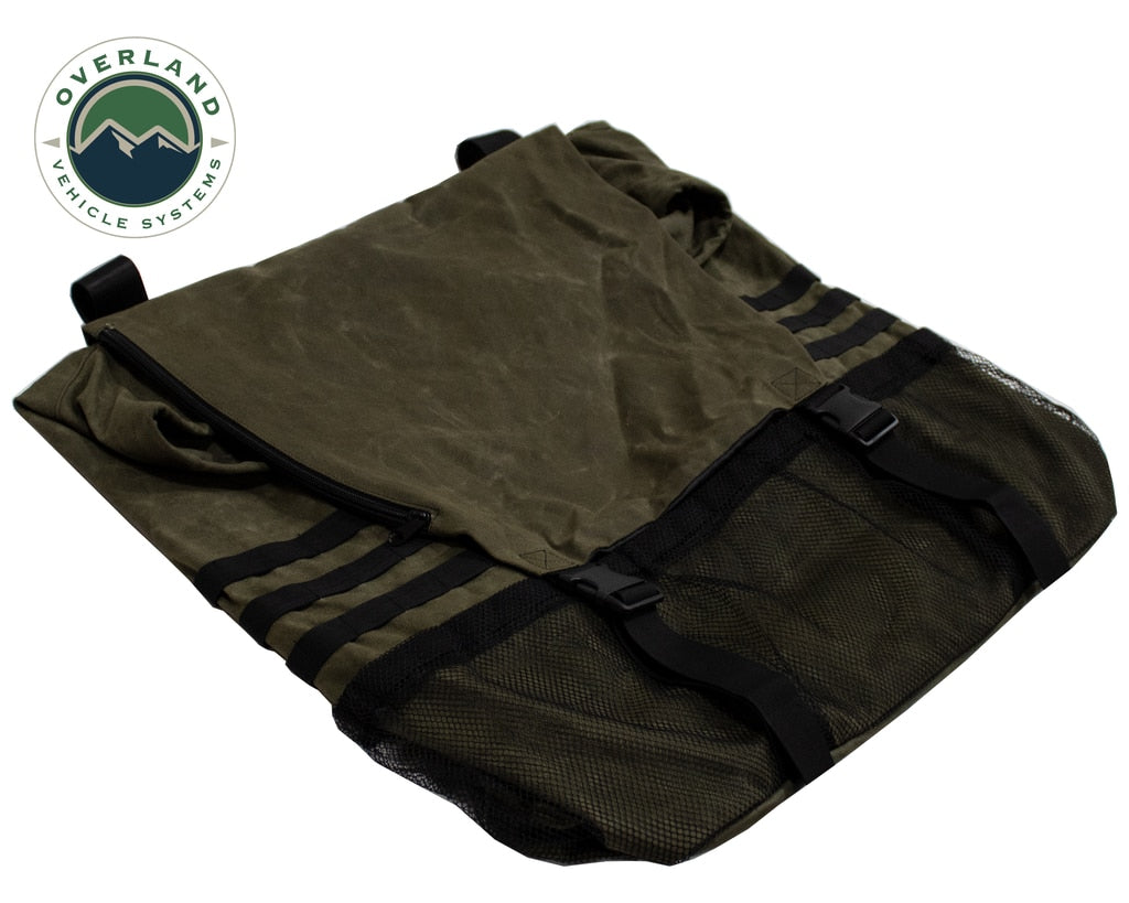 Extra Large Trash Bag Tire Mount - #16 Waxed Canvas