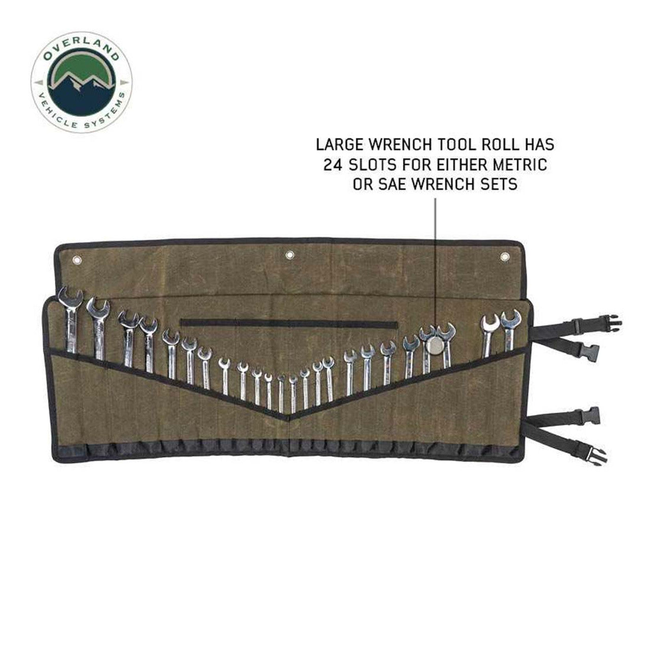 Large Wrench Tool Roll (24 Slot) Number 16 Waxed Canvas OVS
