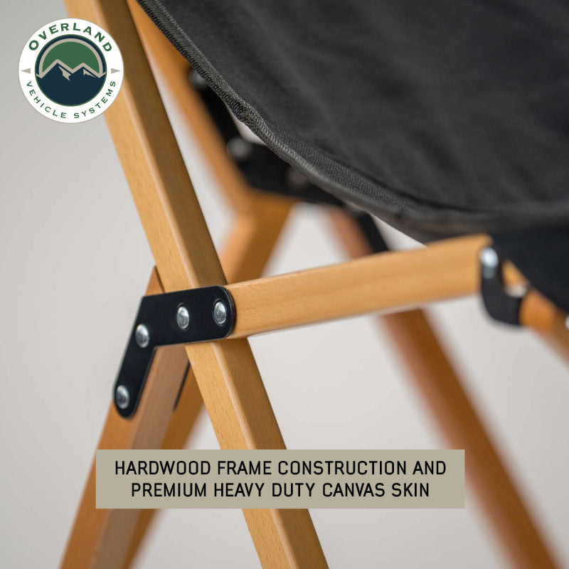 Kick It Wooden Camp Chair - Wood Base & Storage Bag
