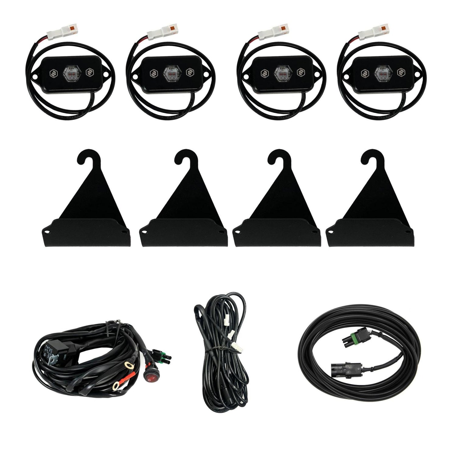 Bed Rail Cargo Light Kit White For 05-25 Toyota Tacoma 07-25 Toyota Tundra Baja Designs